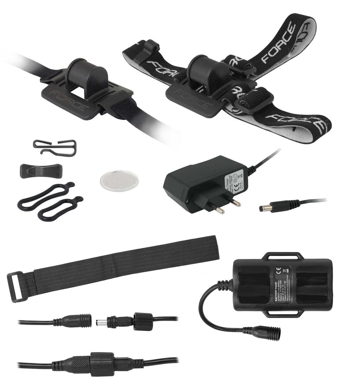 Světlo přední FORCE GLOW-2 1000LM USB, černé