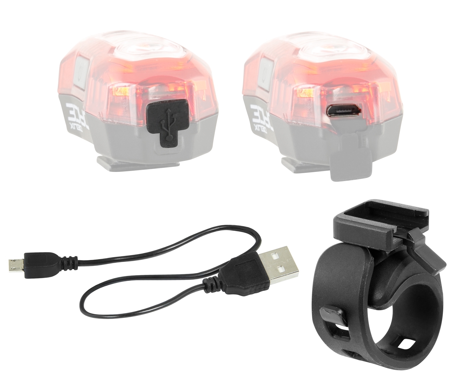 Blikačka zadní FORCE DEUX 5 LED, USB