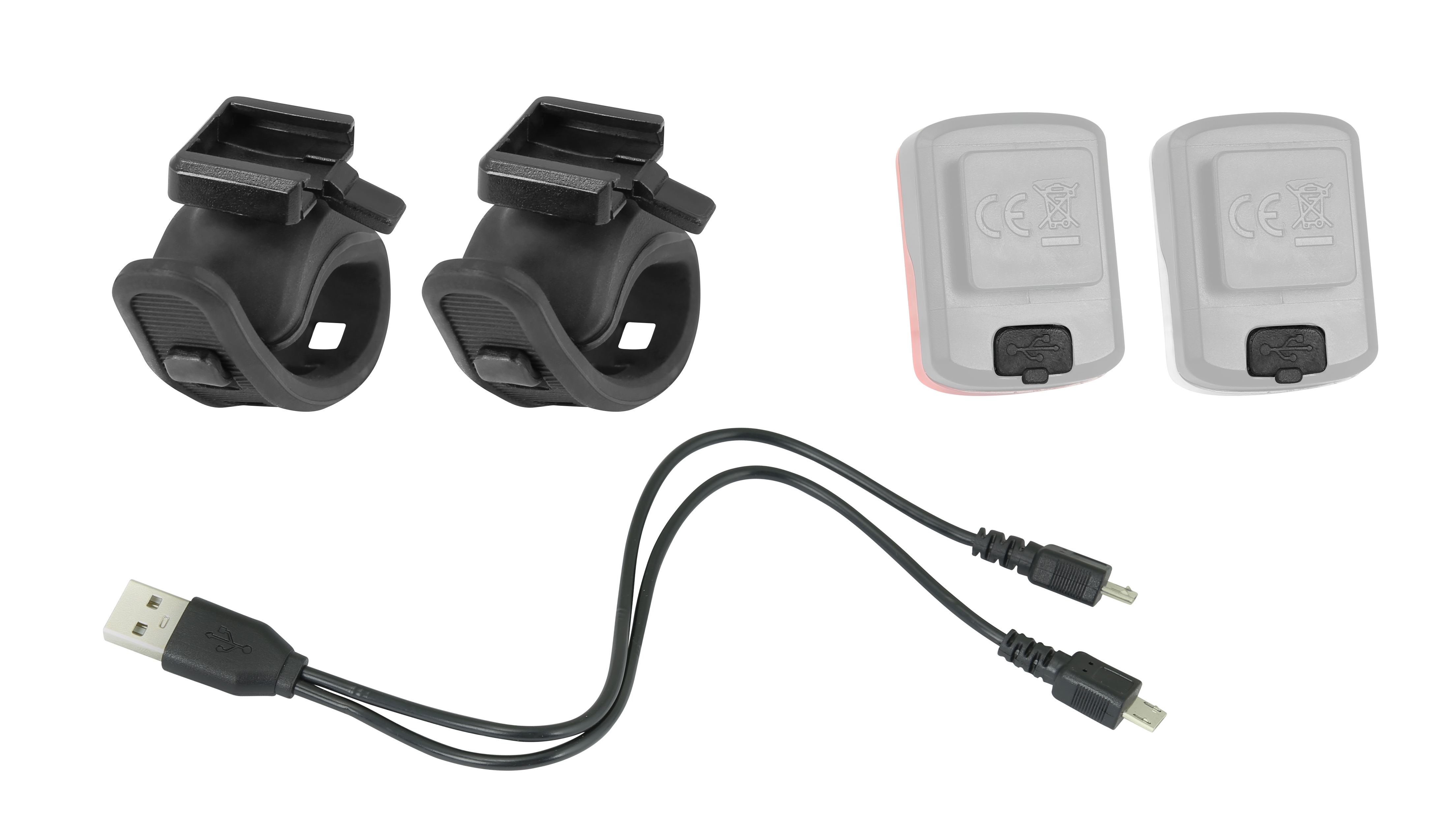 Blikačky sada FORCE POINT USB přední + zadní