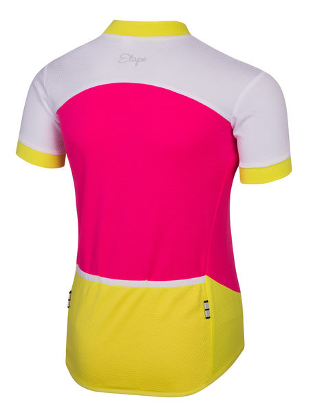 Dětský dres ETAPE PEDDY, vel. 140/146, růžová/limeta fluo