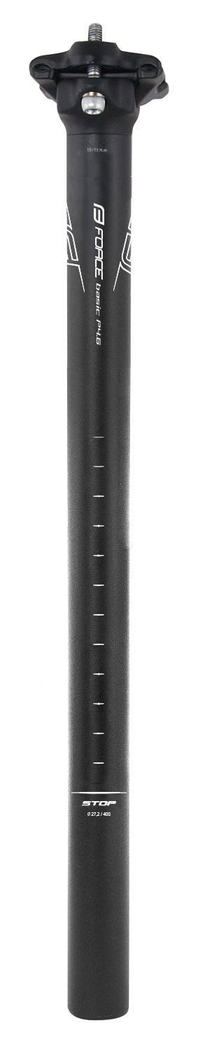 Sedlovka FORCE BASIC P4.6 27,2/ 400mm, matná černá