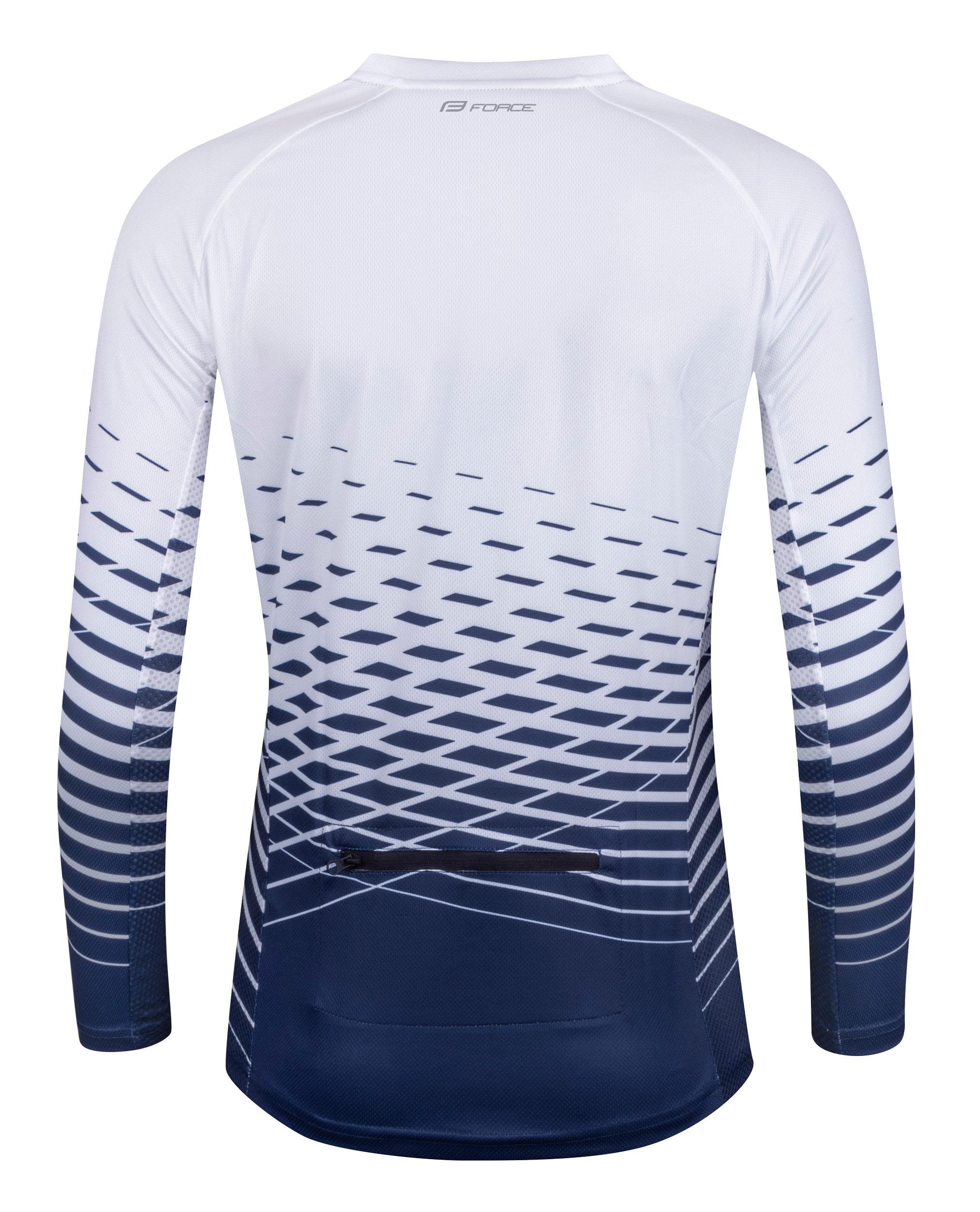 Dres FORCE MTB ANGLE dámský, dlouhý rukáv, bílo-modrý