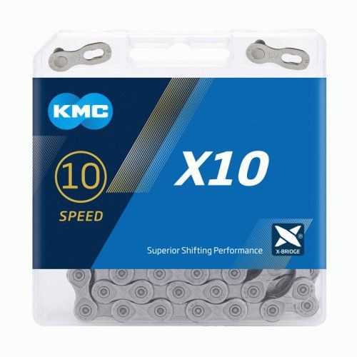 Řetěz KMC X-10.73 šedý v krabičce + spojka