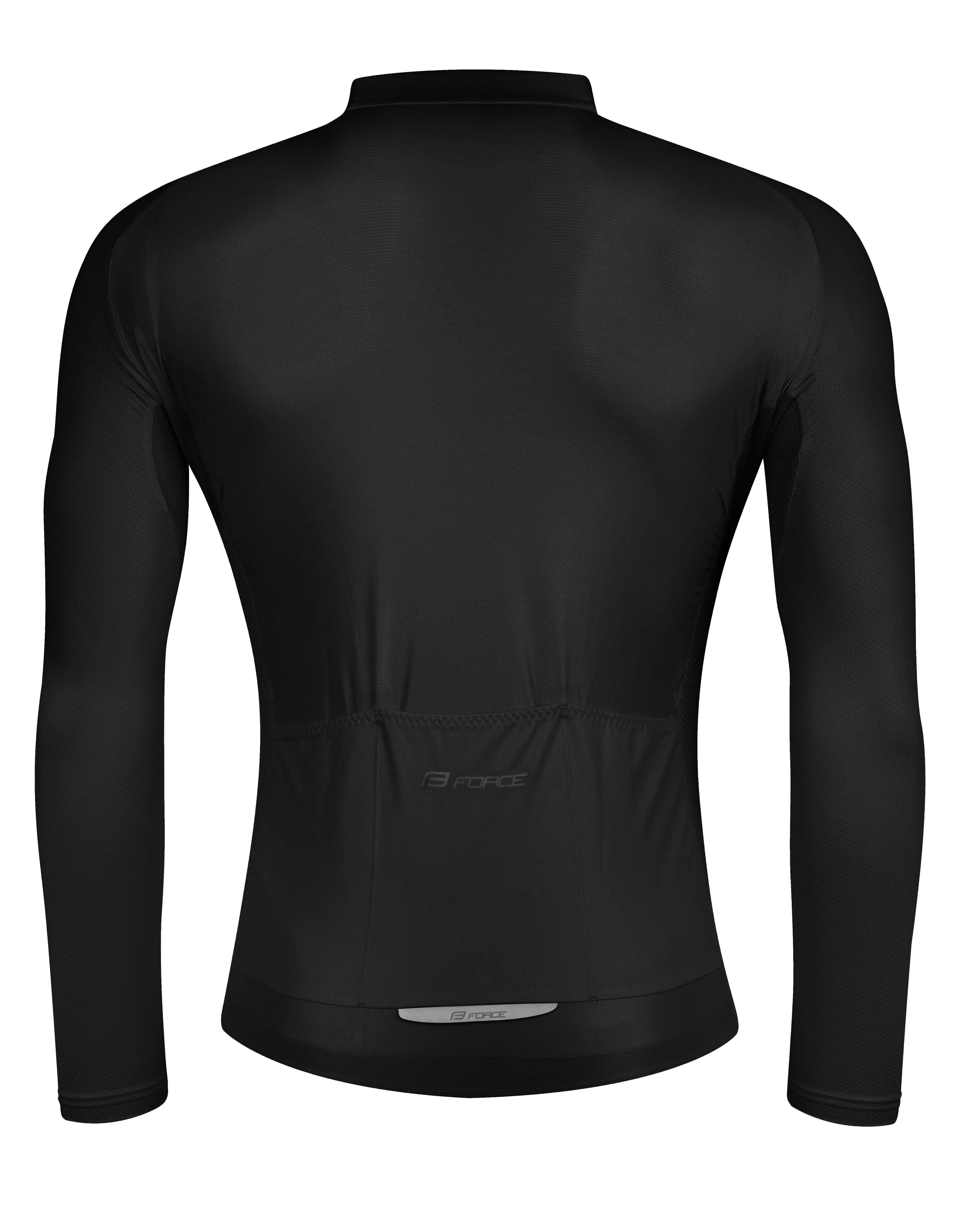 Dres FORCE PURE dlouhý rukáv, černý
