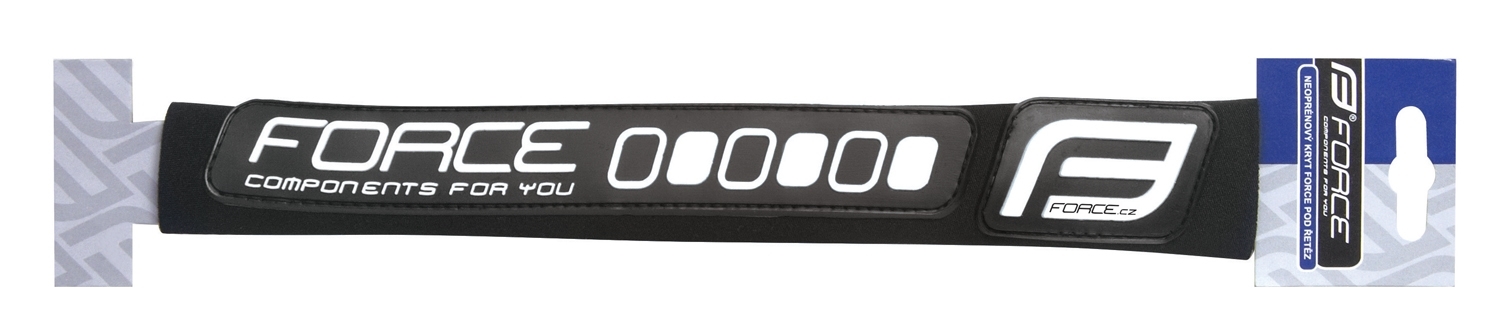 Kryt pod řetěz FORCE RUBBER neoprén 9,5cm,čer-bílý