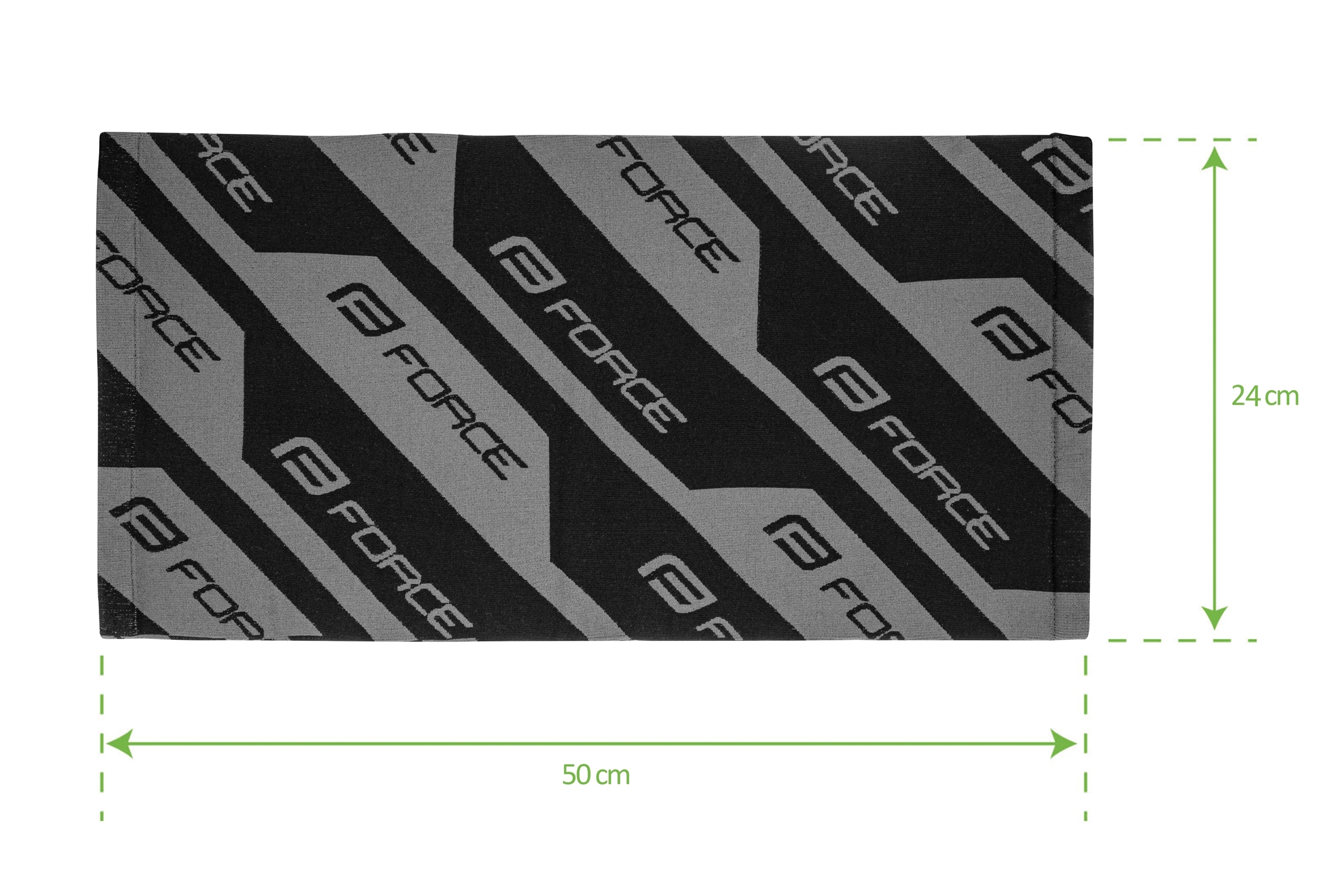 Šátek FORCE STEP zimní, černo-šedý, vel. UNI