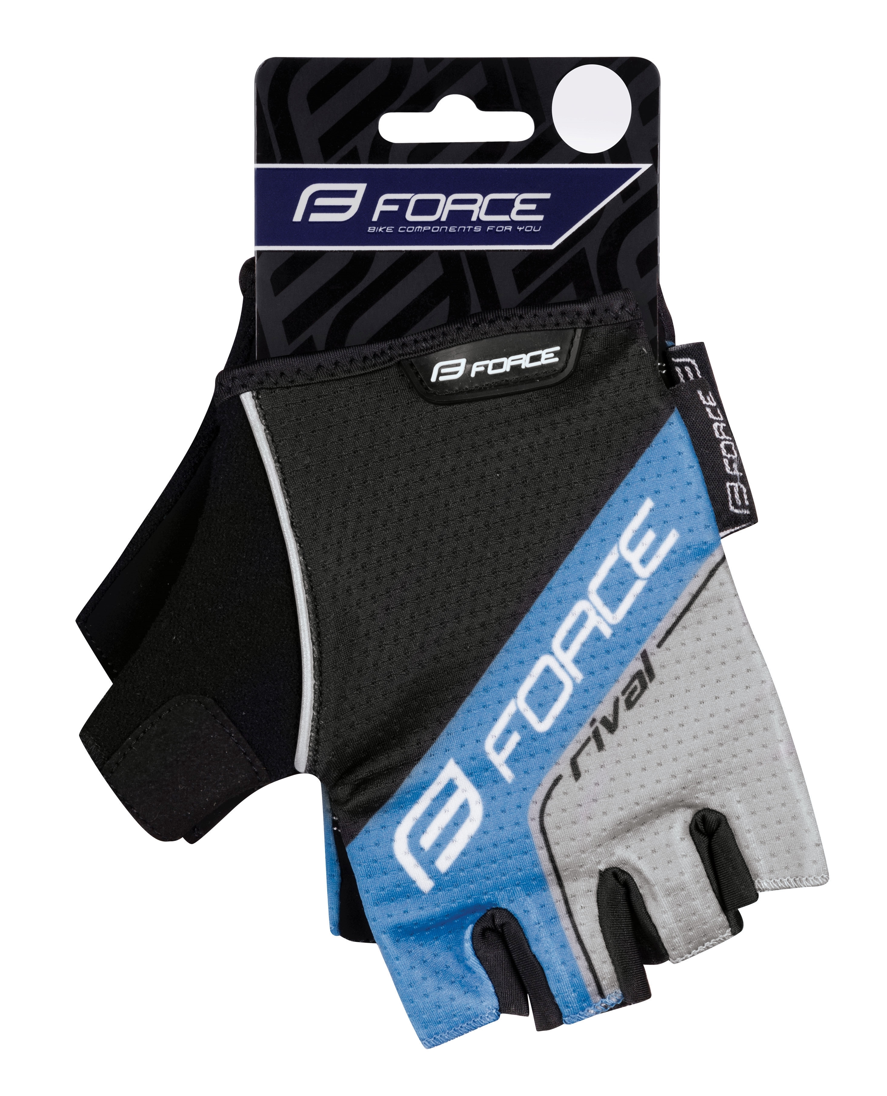 Rukavice FORCE RIVAL, černo-modré