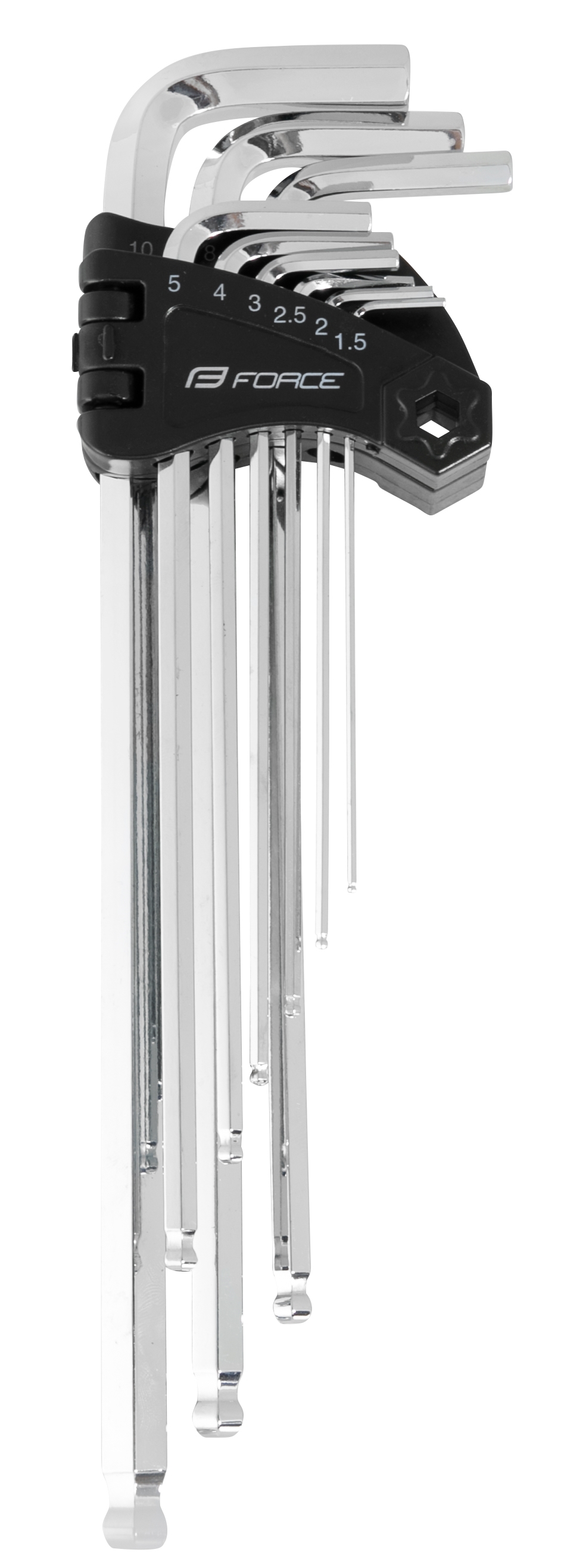 Sada 9 inbusů FORCE PROFI 1,5-10 mm, v držáku