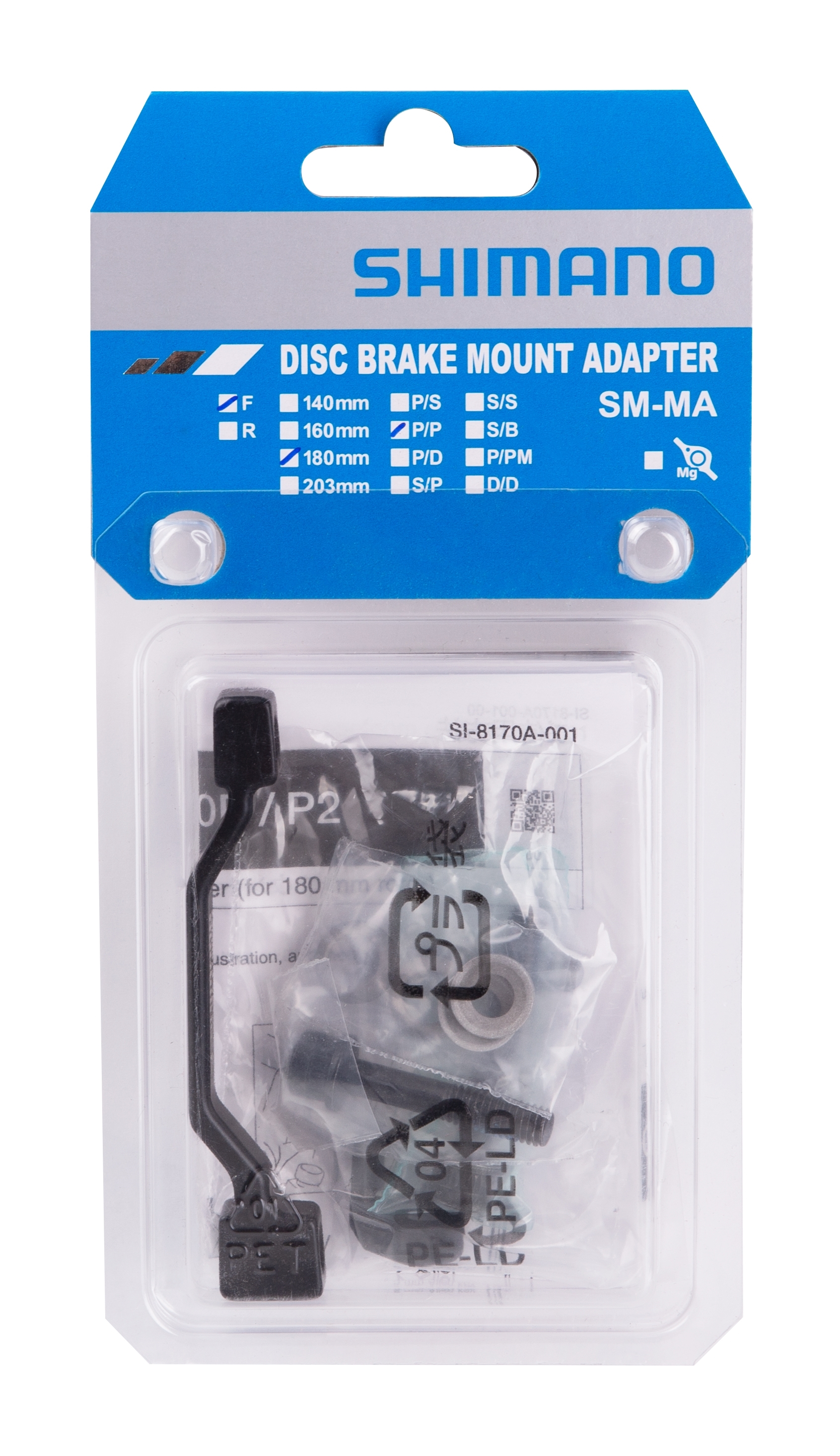 Adaptér přední SHIMANO POST/ POST 180mm, černý