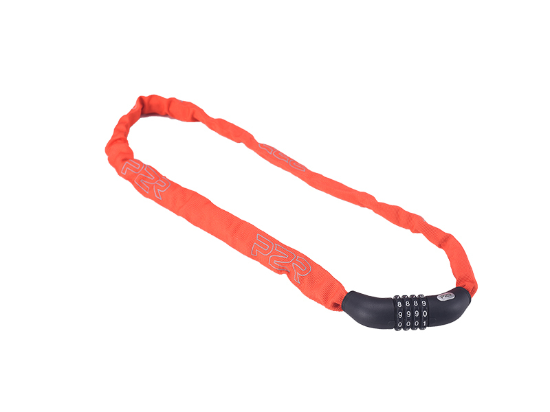 Zámek na jízdní kolo P2R AMBID 4*1100 mm, řetězový, red 