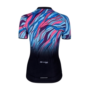 Dres FORCE LIFE LADY krátký rukáv, černo-modro-růžový