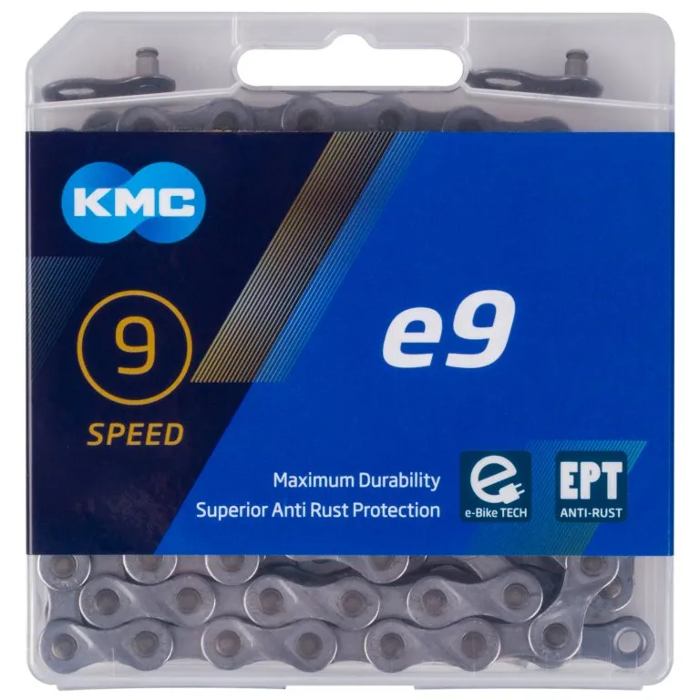 Řetěz KMC e9 E-bike EPT stříbrný, 136 článků