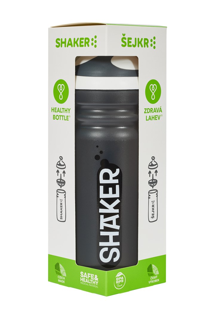 Zdravá lahev SHAKER bílý 0,7l
