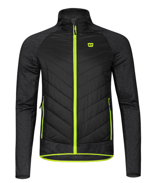 Pánská bunda/mikina ETAPE CRUX 2.0, černá/žlutá fluo