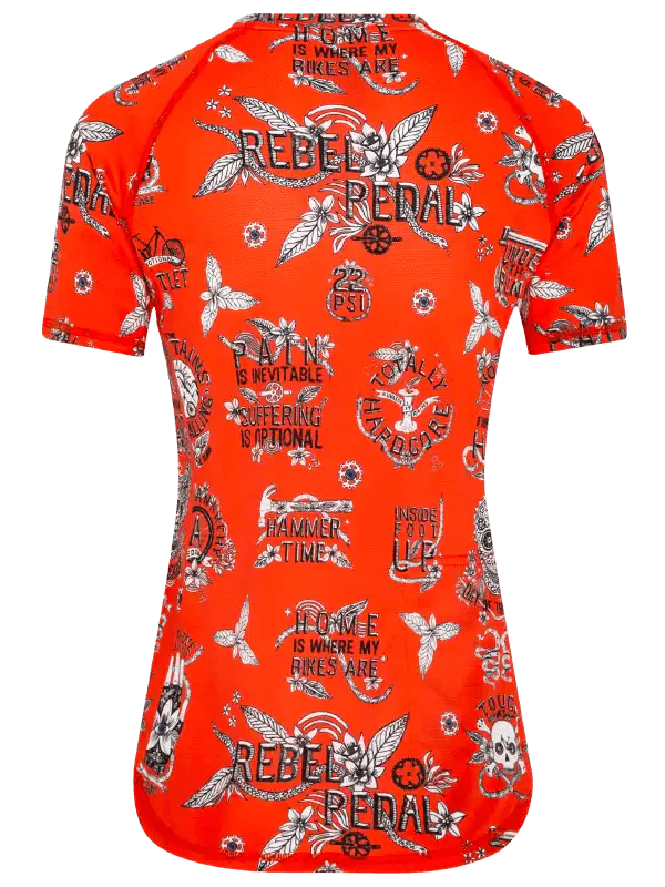 MTB dres CYCOLOGY Rebel Pedal, dámský, krátký rukáv