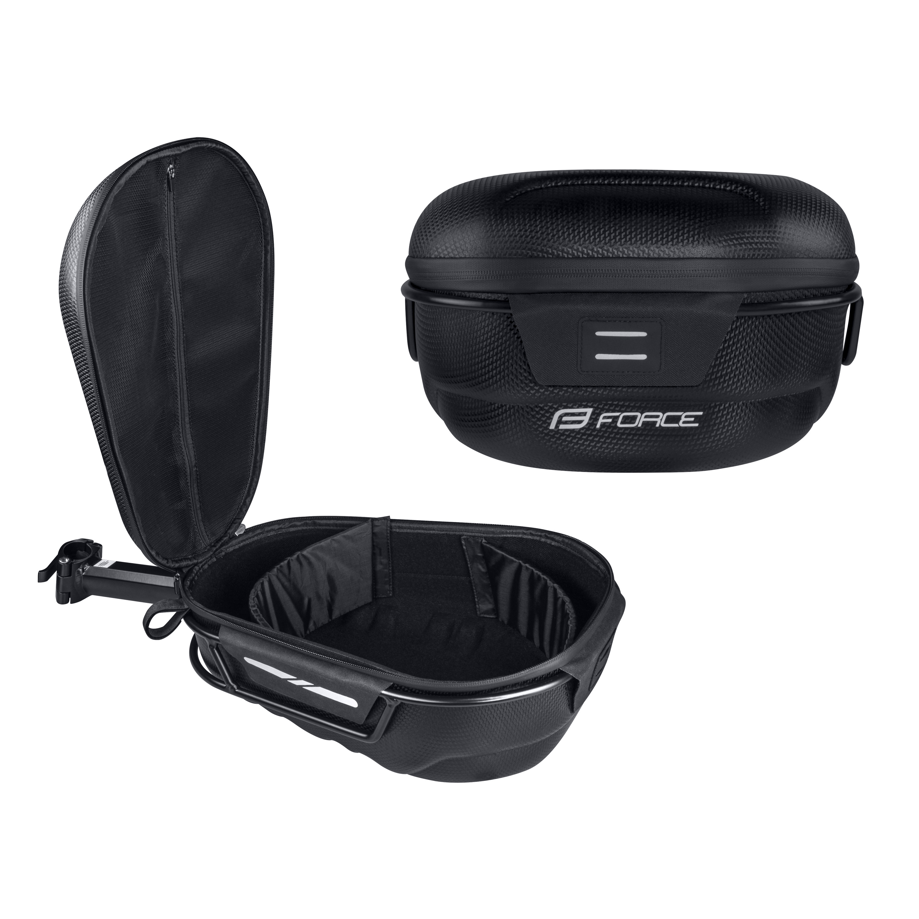 Brašna pod sedlo FORCE CRUST XL s držákem, černá