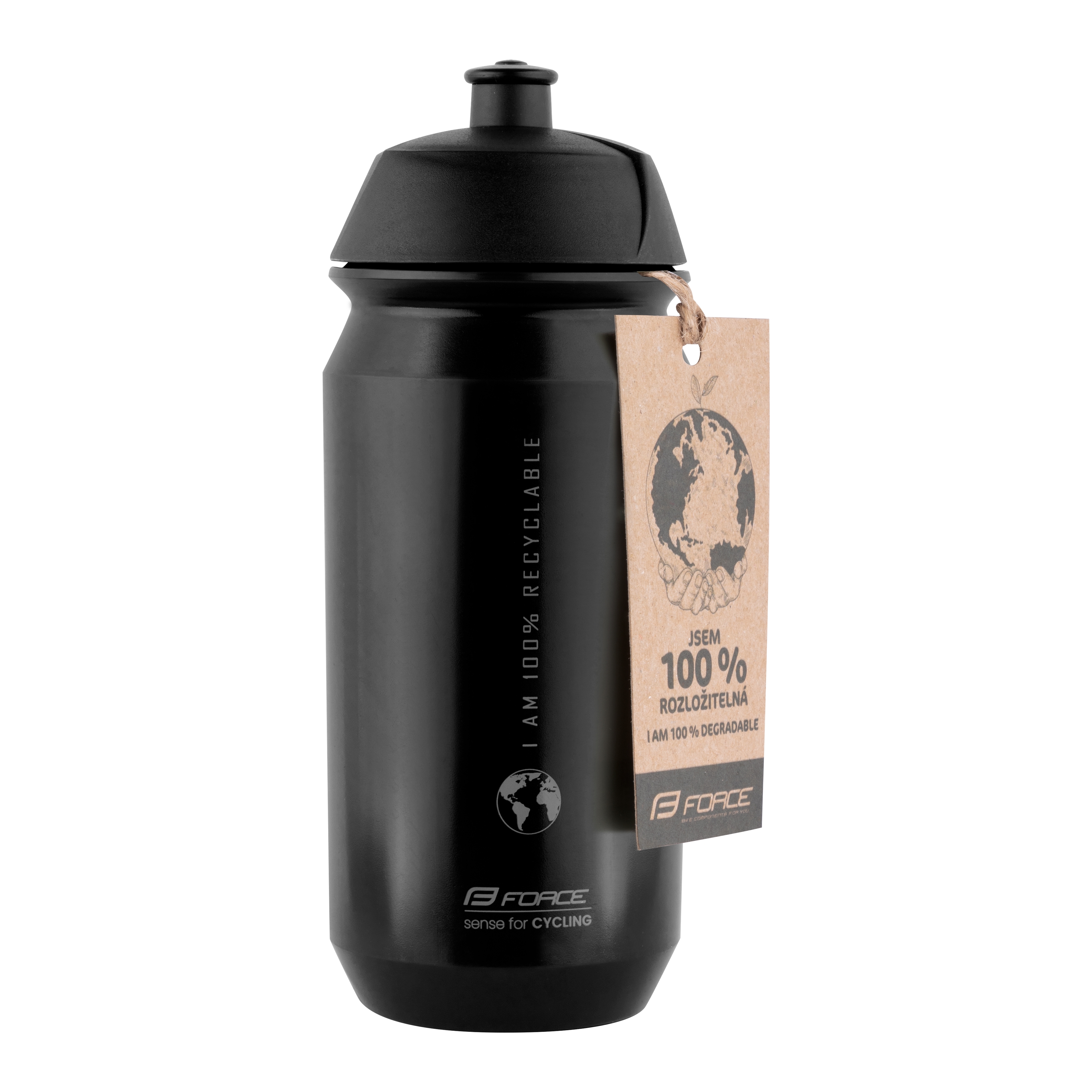  Láhev FORCE BIO EARTH 0,5l, černá-šedá