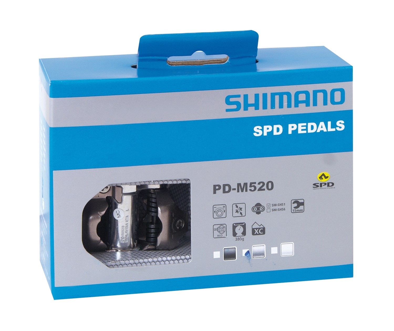 Pedály SHIMANO MTB SPD PD-M520S stříbrné