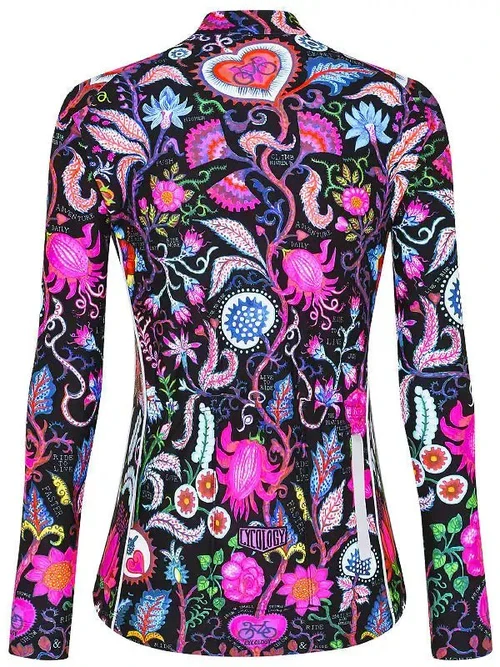 Cyklodres CYCOLOGY Winter Secret Garden, black, dámský, dlouhý rukáv