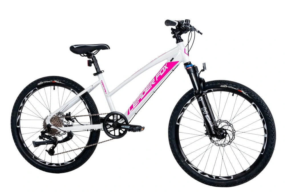 Leader Fox CAPITAN dívčí 24" 2025-1, white/pink - ZDARMA dopravné, seřízení, odborná montáž a zadní světlo!