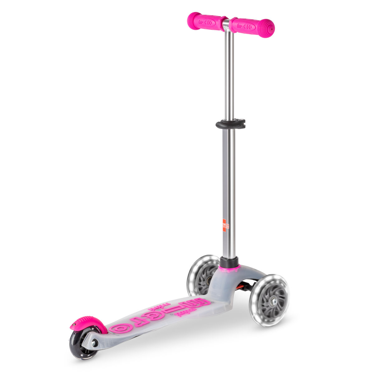 Koloběžka Mini Micro Deluxe Flux LED neon pink - ZDARMA dopravné!