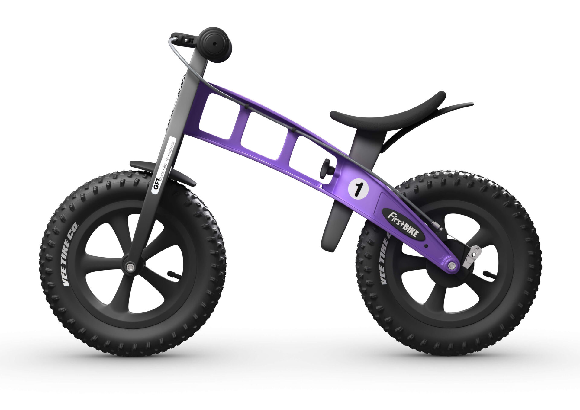 Odrážedlo FirstBike FAT violet - ZDARMA dopravné, košík a zvonek!