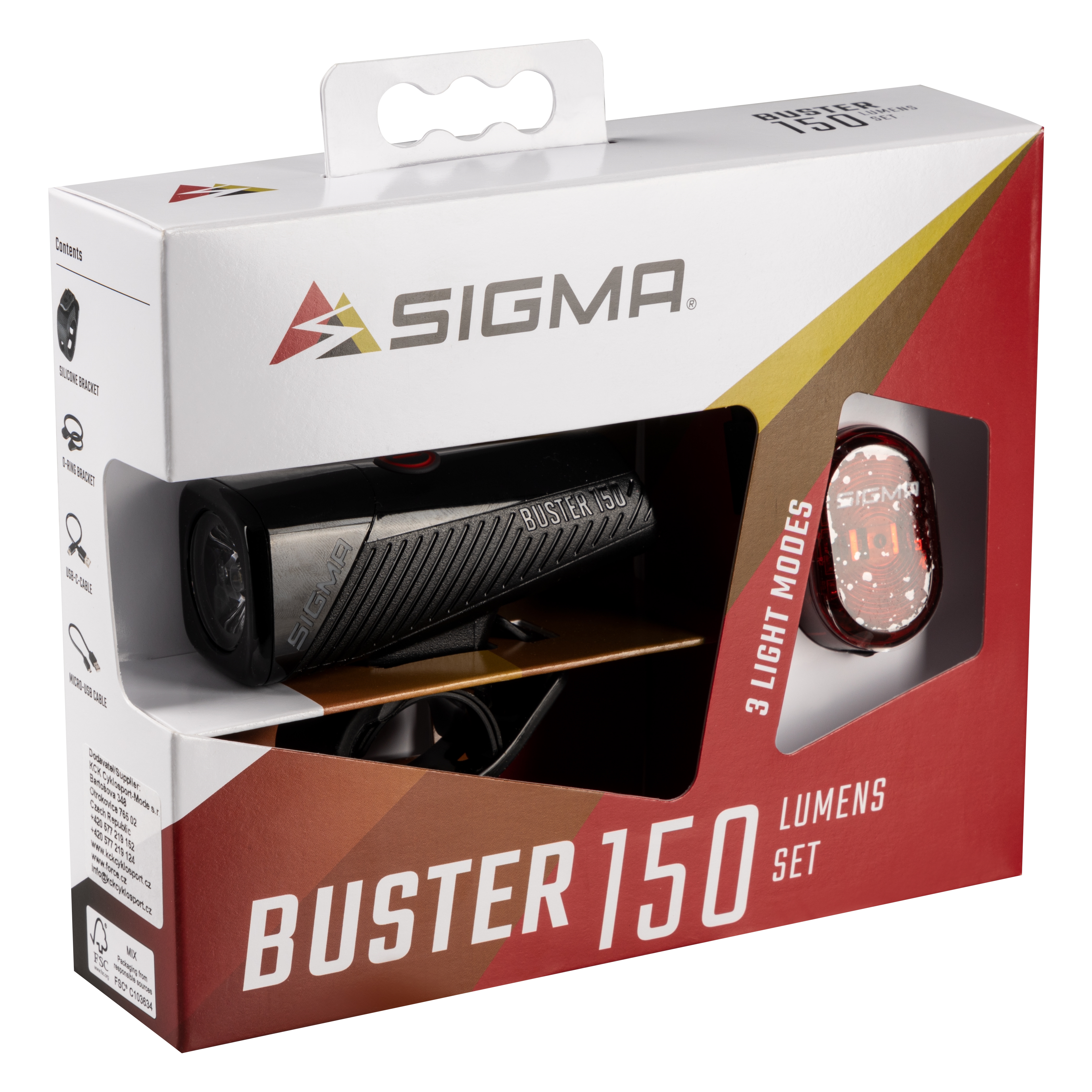 Sada světel SIGMA BUSTER150/NUGGET II, přední+zadní 