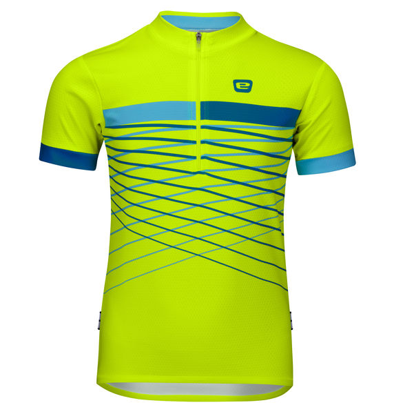Dětský dres ETAPE LUCKY, žlutá fluo/modrá