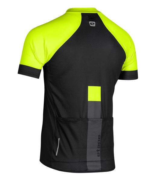 Pánský cyklistický dres ETAPE CUBE, černá/žlutá fluo