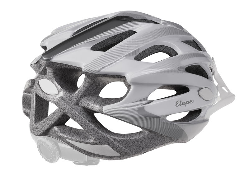 Cyklistická přilba na kolo ETAPE VENUS, bílá/stříbrná mat