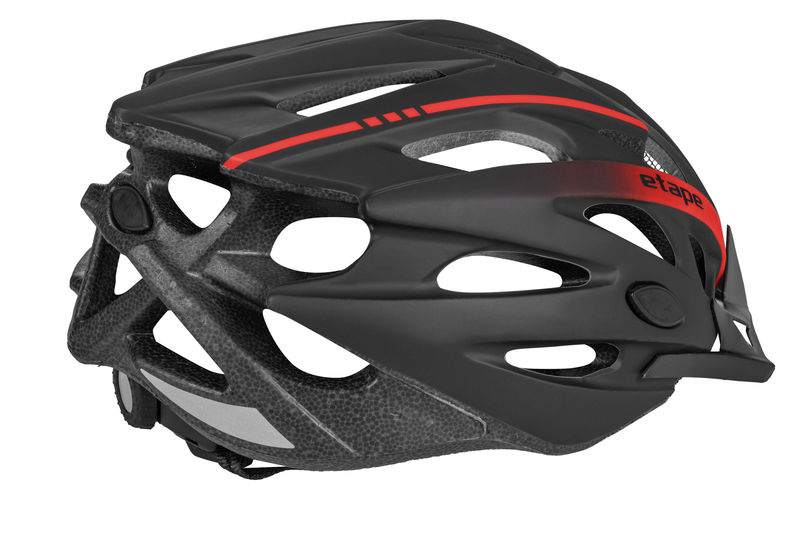 Cyklistická přilba na kolo Etape TWISTER, barva černá/červená mat