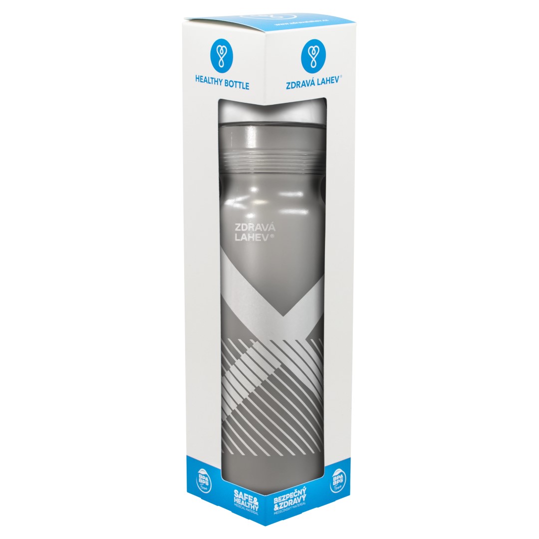 Zdravá lahev SPORT XO stříbrná 1,0l