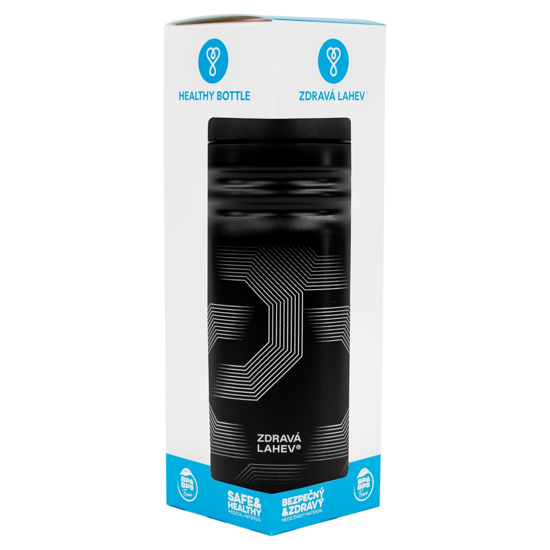 Zdravá lahev Symetric černá 0,7l