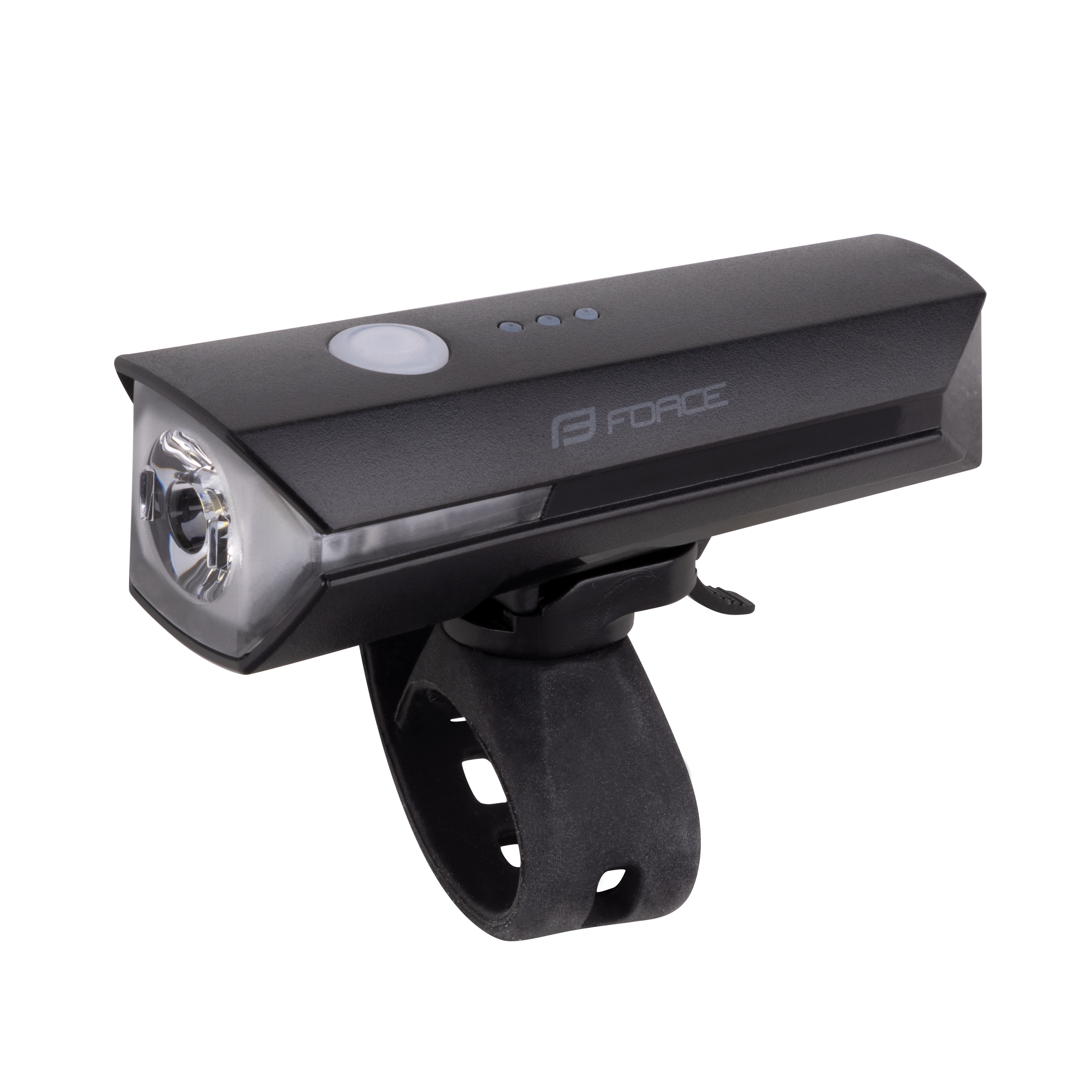 Světlo přední FORCE FLUX 550LM USB, černé