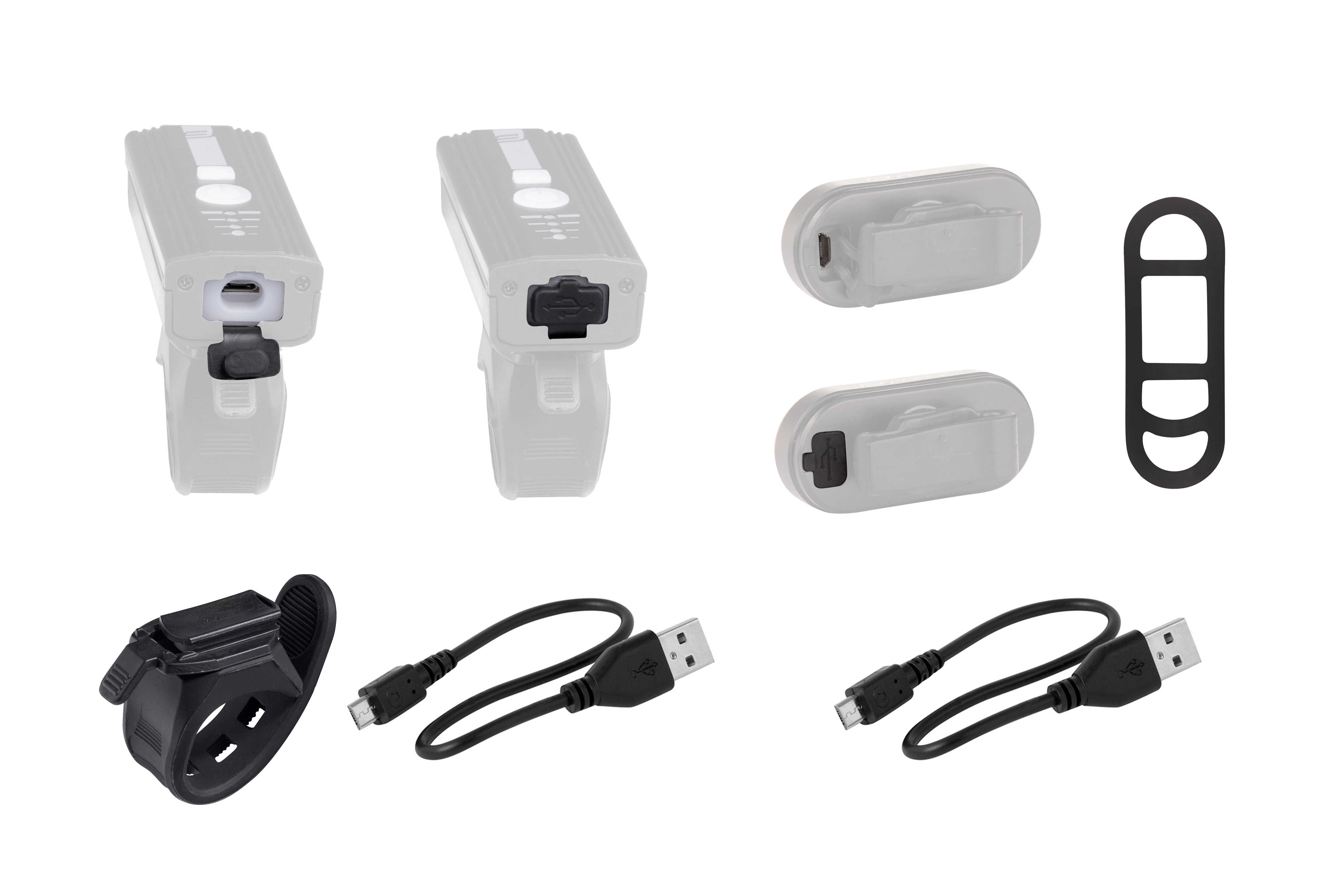 Světla sada FORCE FUTURO USB přední+zadní