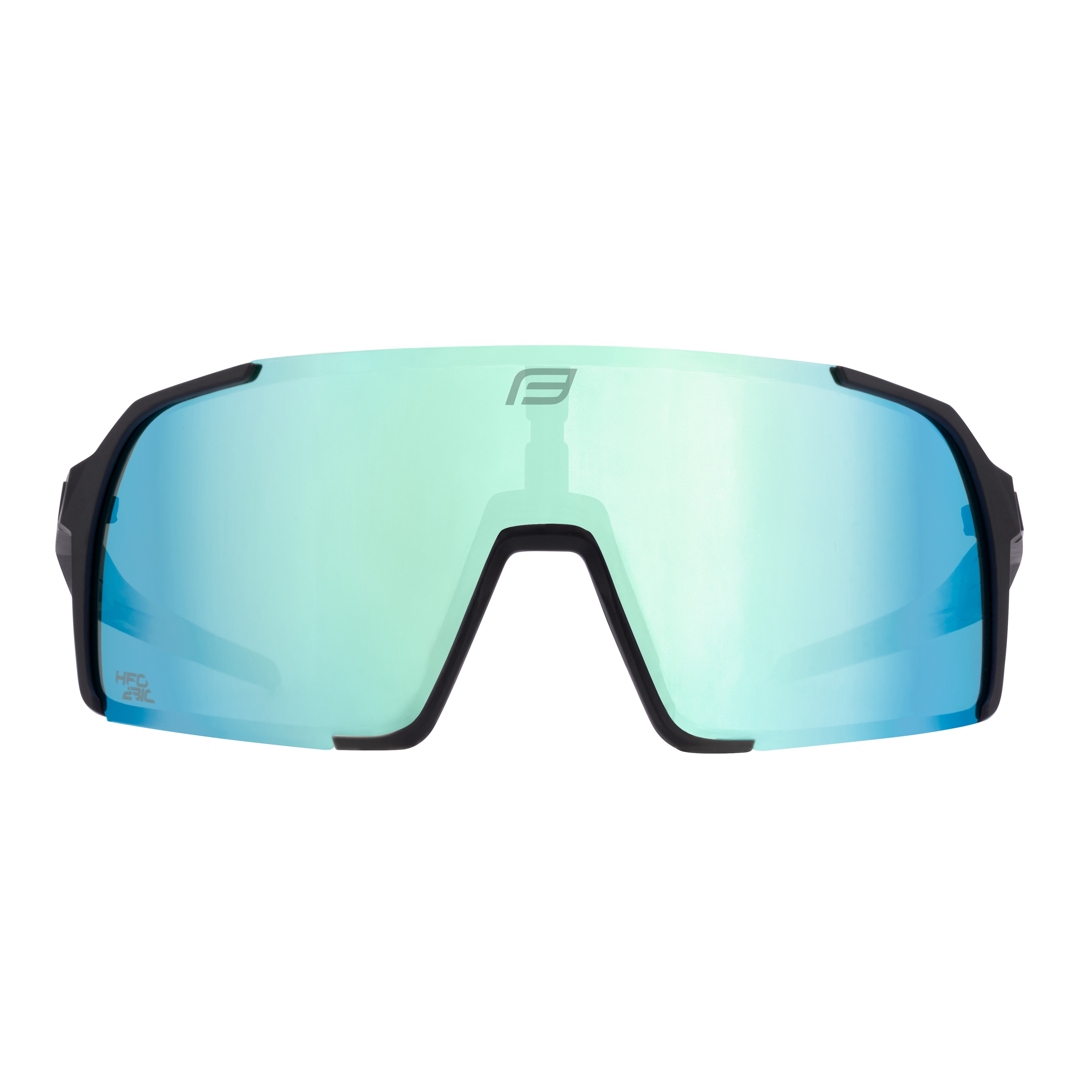 Brýle FORCE GLARE černé, modré zrc. sklo