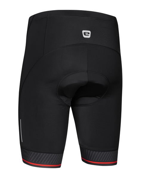 Pánské cyklistické kraťasy ETAPE ELITE TEAM s vložkou, černá/červená