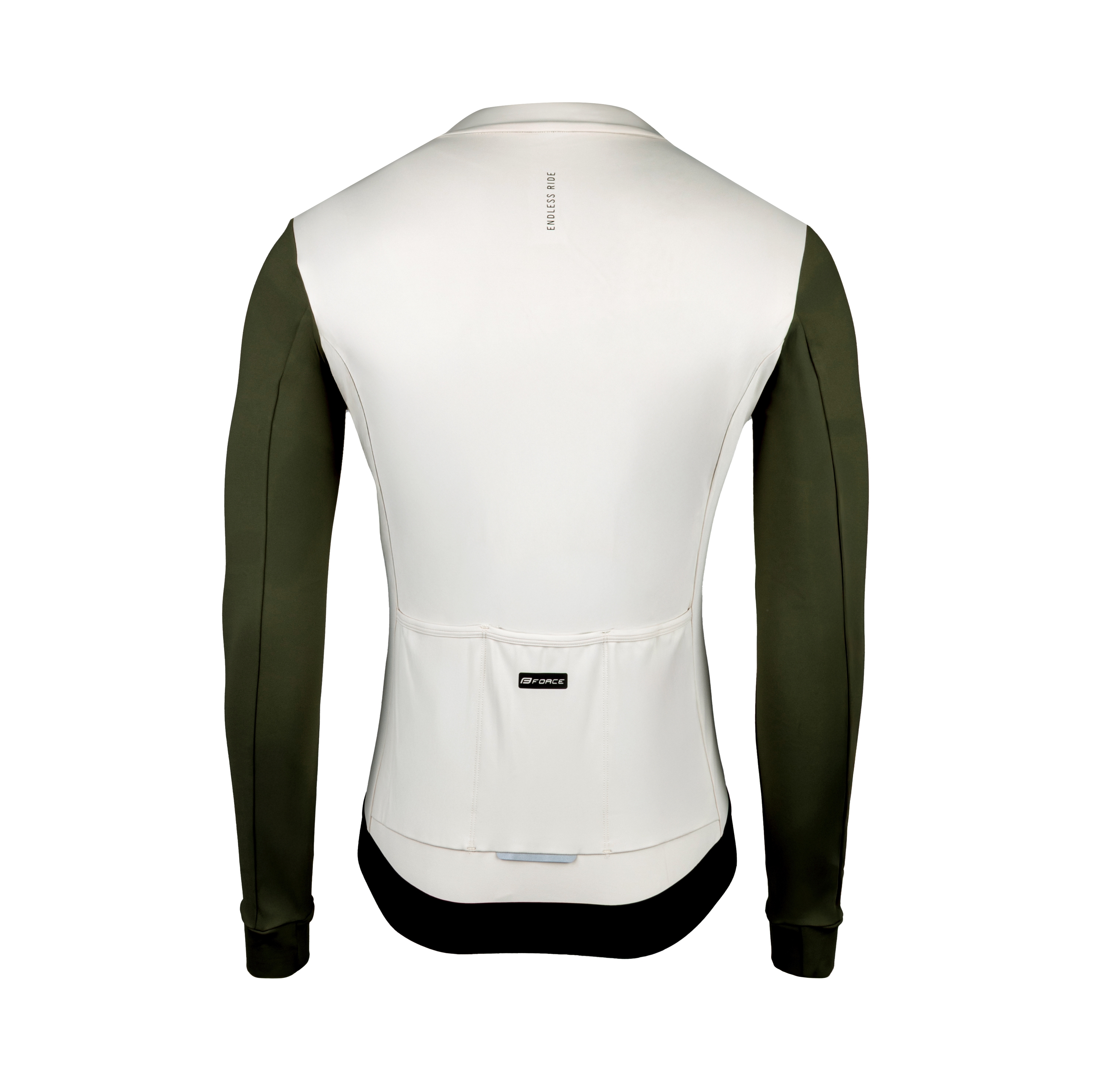 Dres FORCE ENDLESS dlouhý rukáv, béžovo-zelený, velikost L