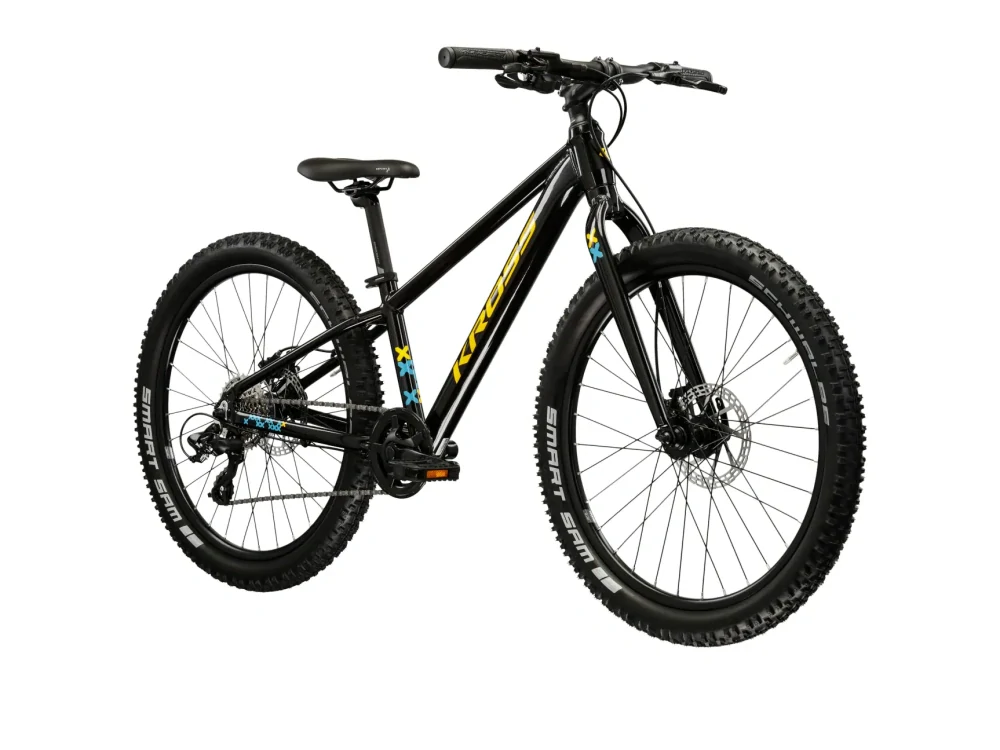 KROSS LEVEL JR 2.0, model 2025, pneu 24", barva černá/žlutá / lesk - ZDARMA dopravné, odborná montáž, seřízení a sada světel TWINS!