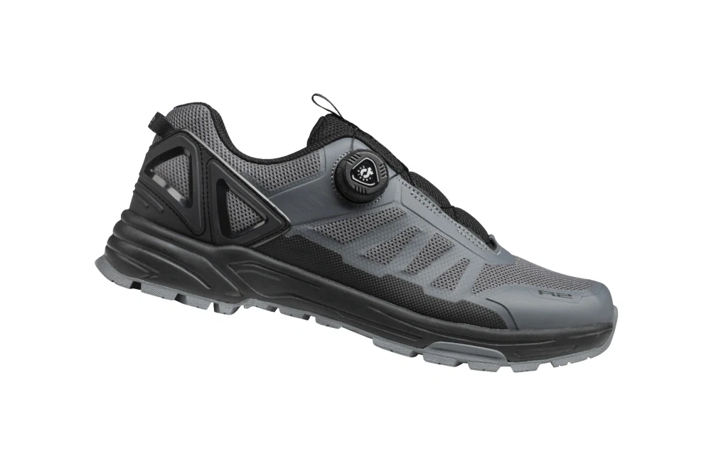 CYKLISTICKÉ BOTY R2 STRATOS ATSH09B, barva šedá/černá, velikost 46