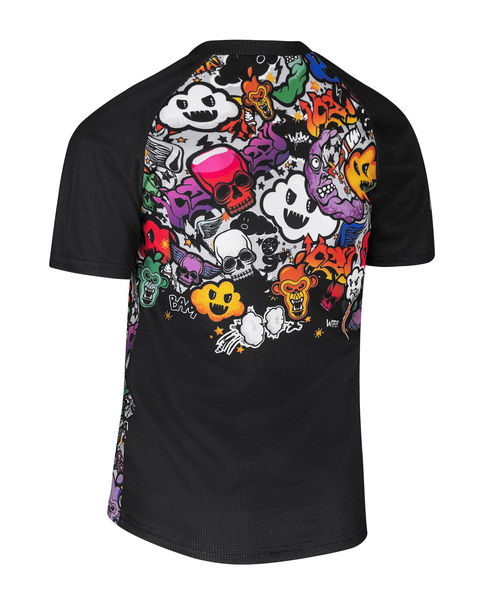 Dětské volné triko ETAPE BOOM, černá/grafika