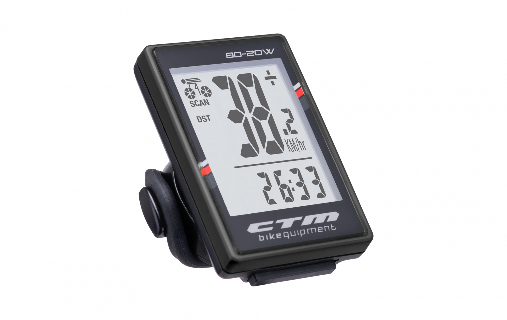 Cyklopočítač CTM, BD-20W, černý