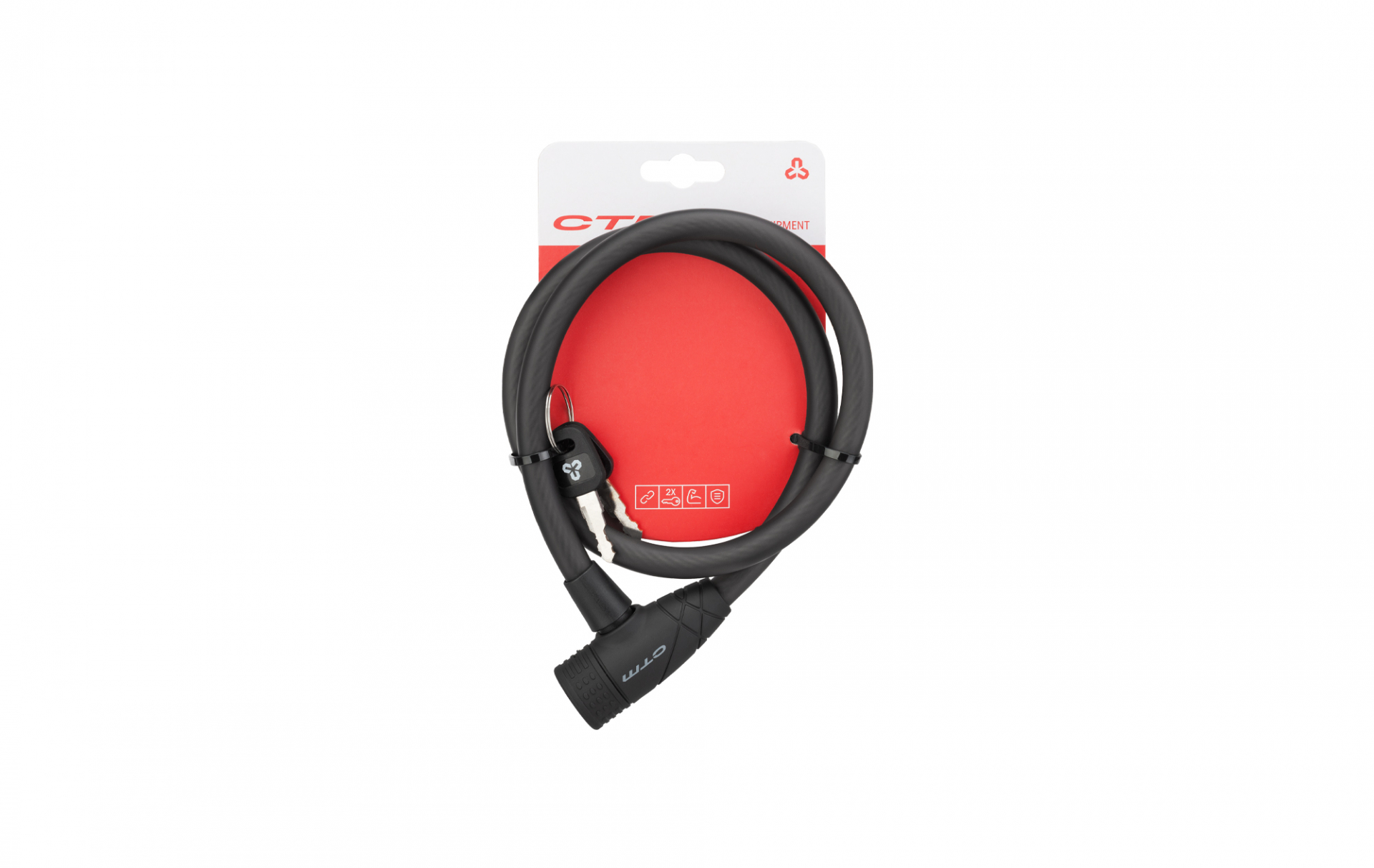Zámek spirálový CTM CABLE, 12x850mm