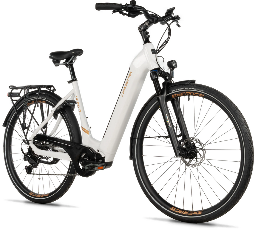 Městské elektrokolo Leader Fox VIVALO 28", model 2026-2, white - ZDARMA dopravné, odborná montáž, seřízení a druhá baterie za 1,- Kč!