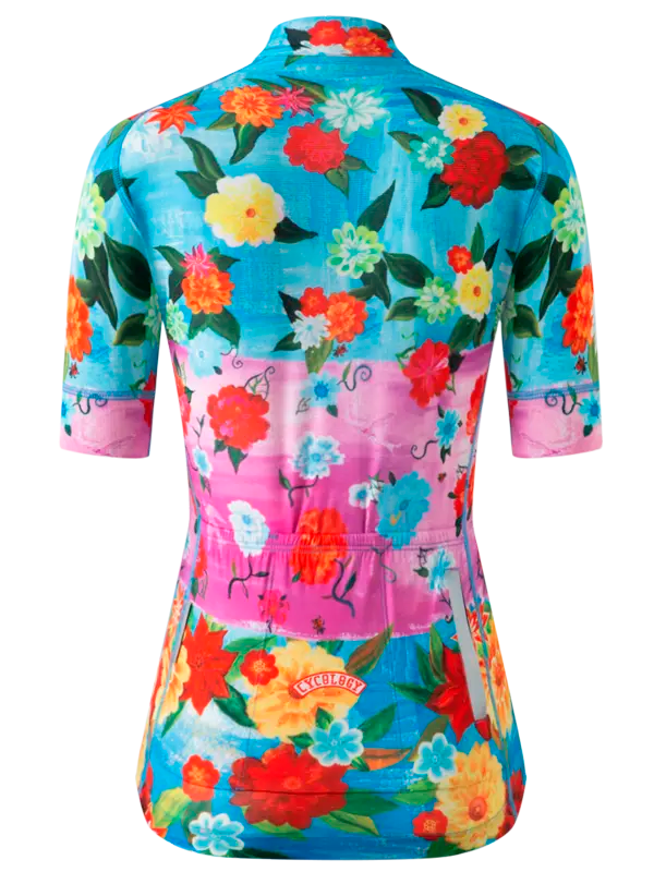 Cyklodres CYCOLOGY Zahara Aqua, dámský, dlouhý rukáv