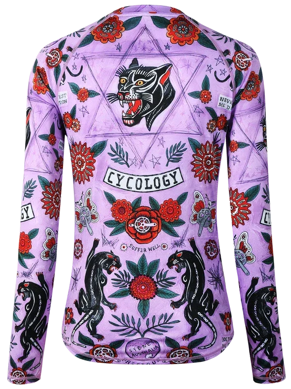 MTB dres CYCOLOGY Ashanti, purple, dámský, dlouhý rukáv
