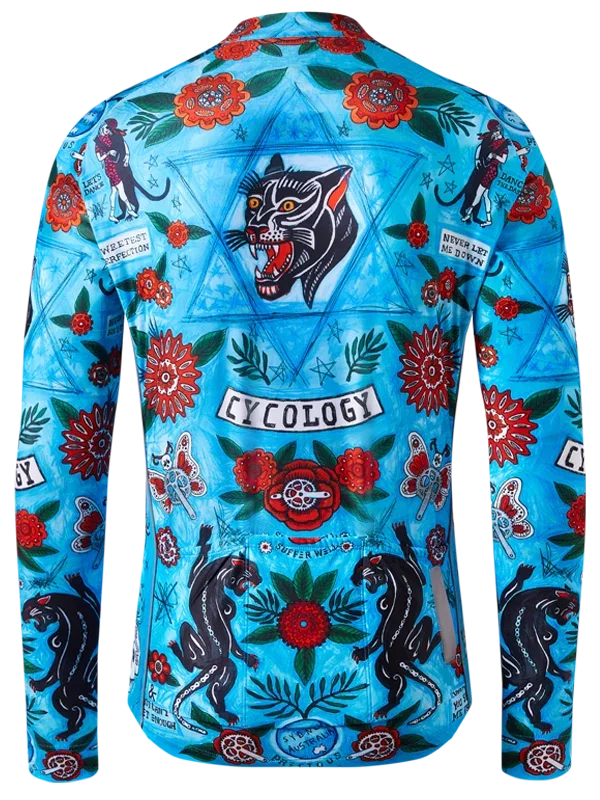 Cyklodres CYCOLOGY Winter Ashanti, blue, pánský, dlouhý rukáv