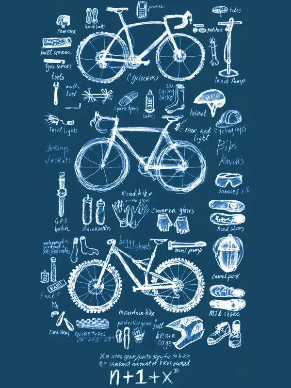 Bavlněné triko CYCOLOGY Bike Maths, pánské, krátký rukáv