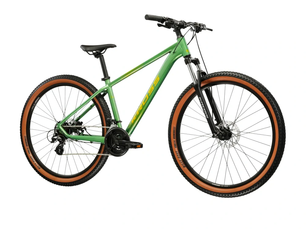 KROSS HEXAGON X200, model 2026, pneu 27,5", barva zelená/zelená/lesk - ZDARMA dopravné, seřízení, odborná montáž a sada světel!