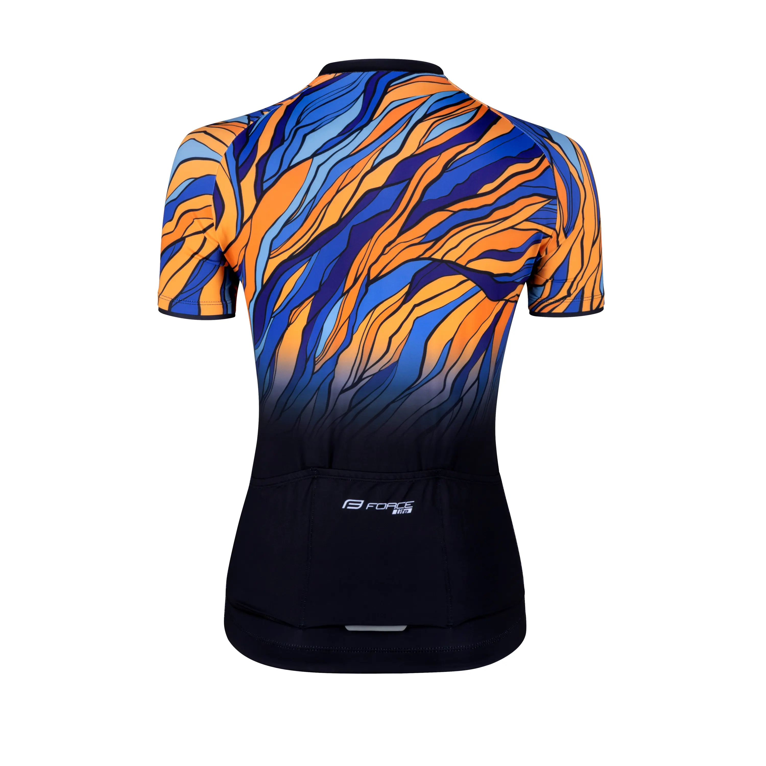 Dres FORCE LIFE UNI, krátký rukáv, černo-modro-oranžový